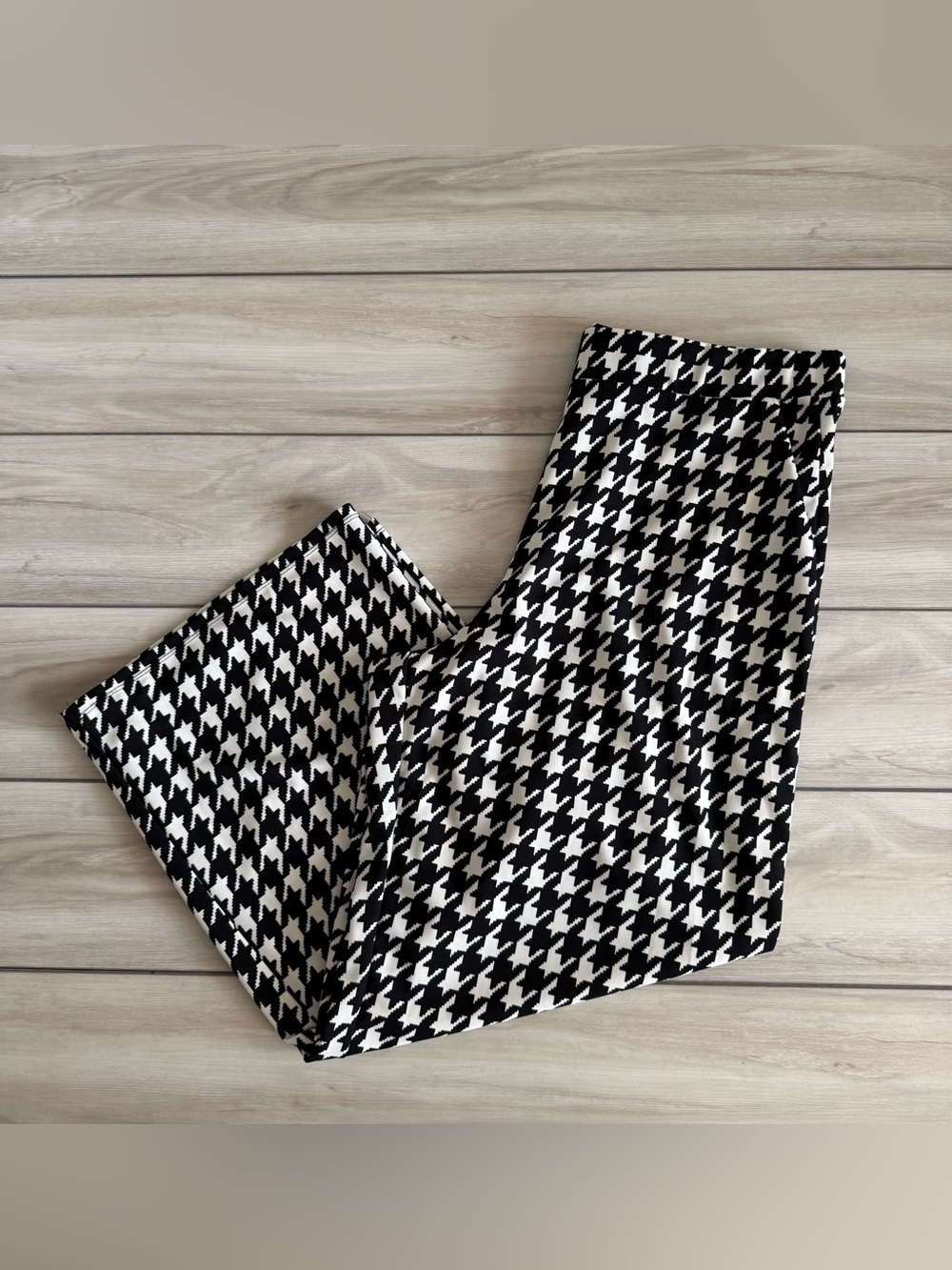 Ashley Stewart Houndstooth Patterned Pants Black/White Size 22/24 EUC